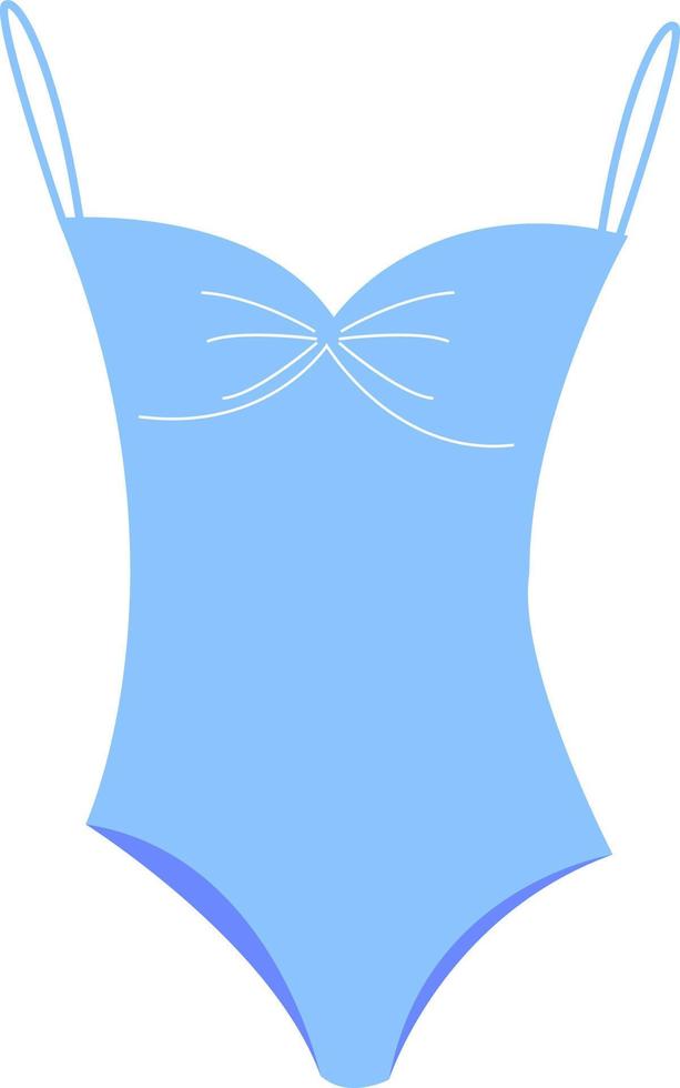 blu costume da bagno, illustrazione, vettore su bianca sfondo