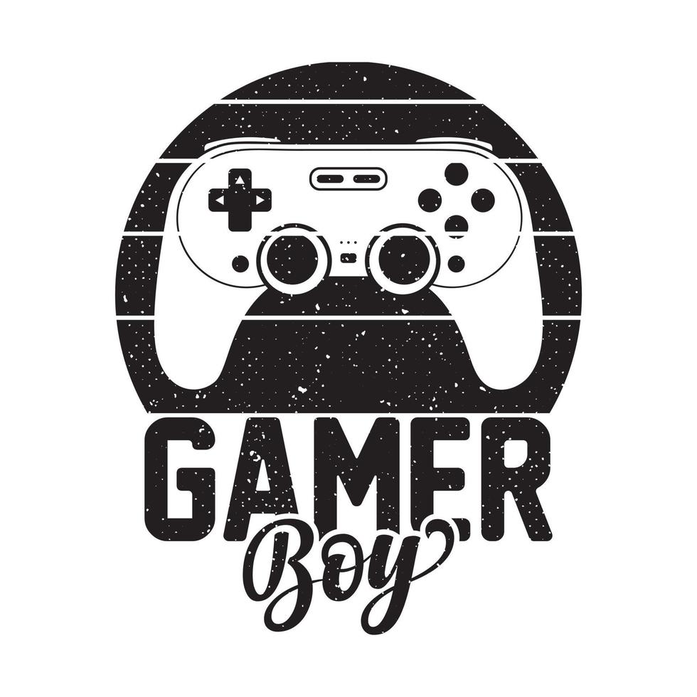 gamer ragazzo Vintage ▾ gioco maglietta disegno, gioco maglietta design vettore