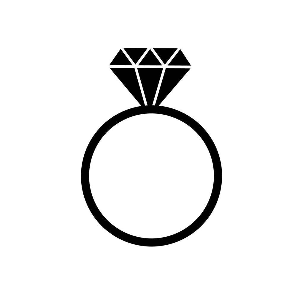 impostato di diamante squillare icona vettore illustrazione