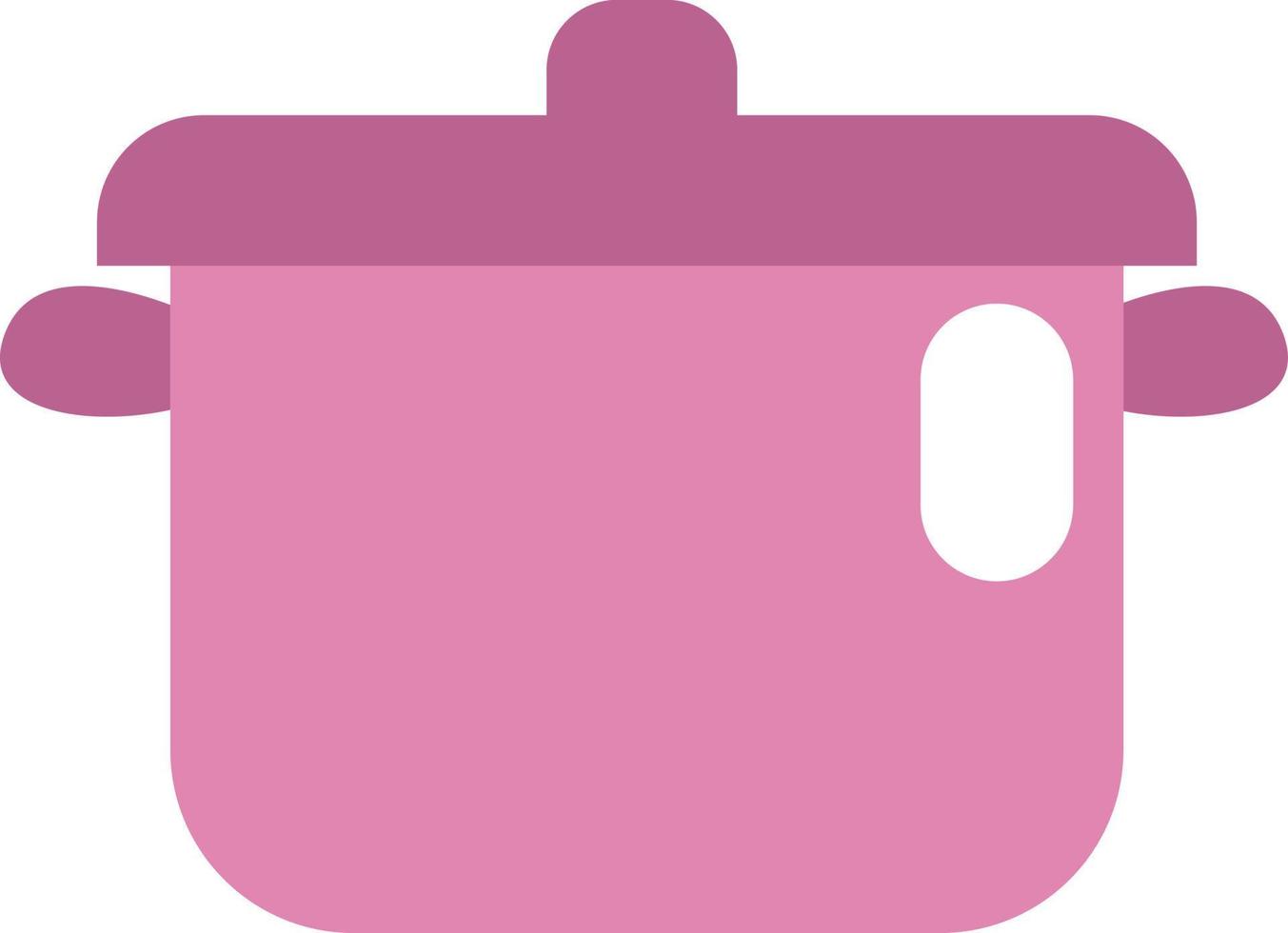 rosa cucina pentola, illustrazione, vettore su un' bianca sfondo.