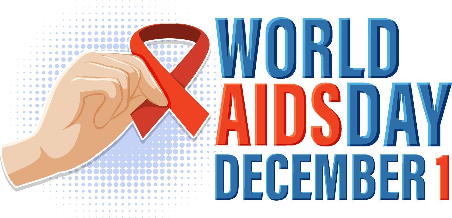 mondo AIDS giorno manifesto design vettore