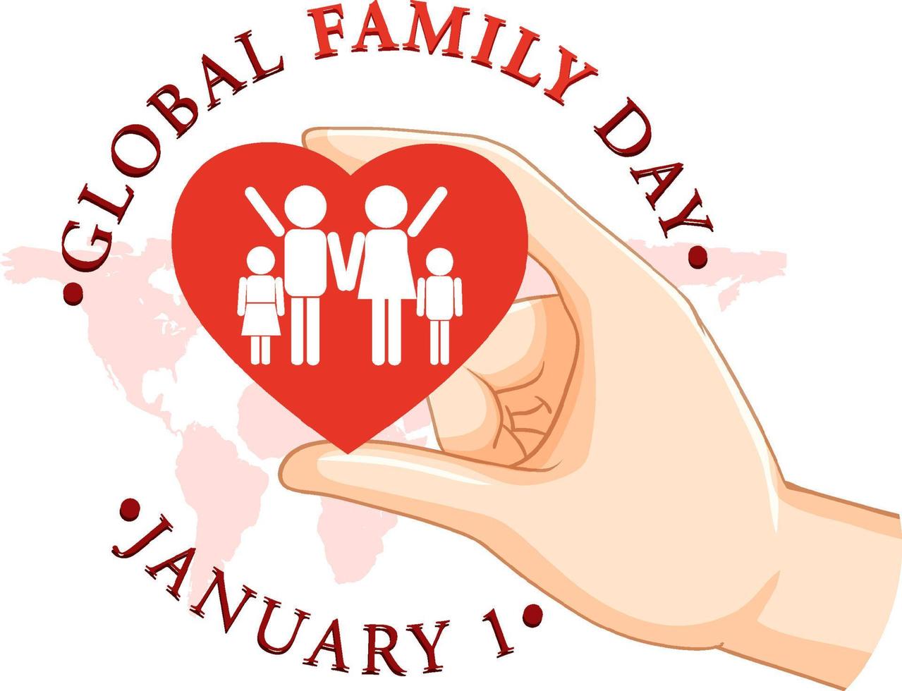 globale famiglia giorno logo design vettore
