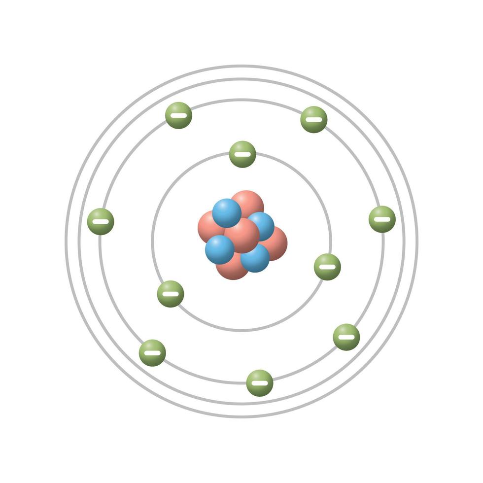 vettore 3d. bohr modello, descrizione di il struttura di atomi, particolarmente quello di idrogeno, proposto di il danese fisico niels boh.