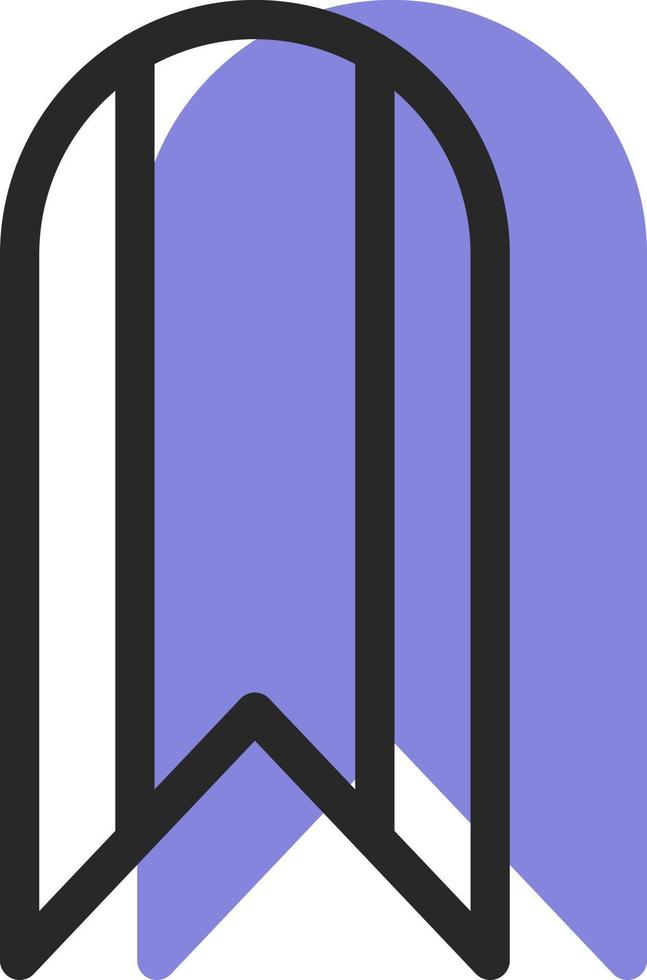 viola segnalibro con strisce, illustrazione, su un' bianca sfondo. vettore