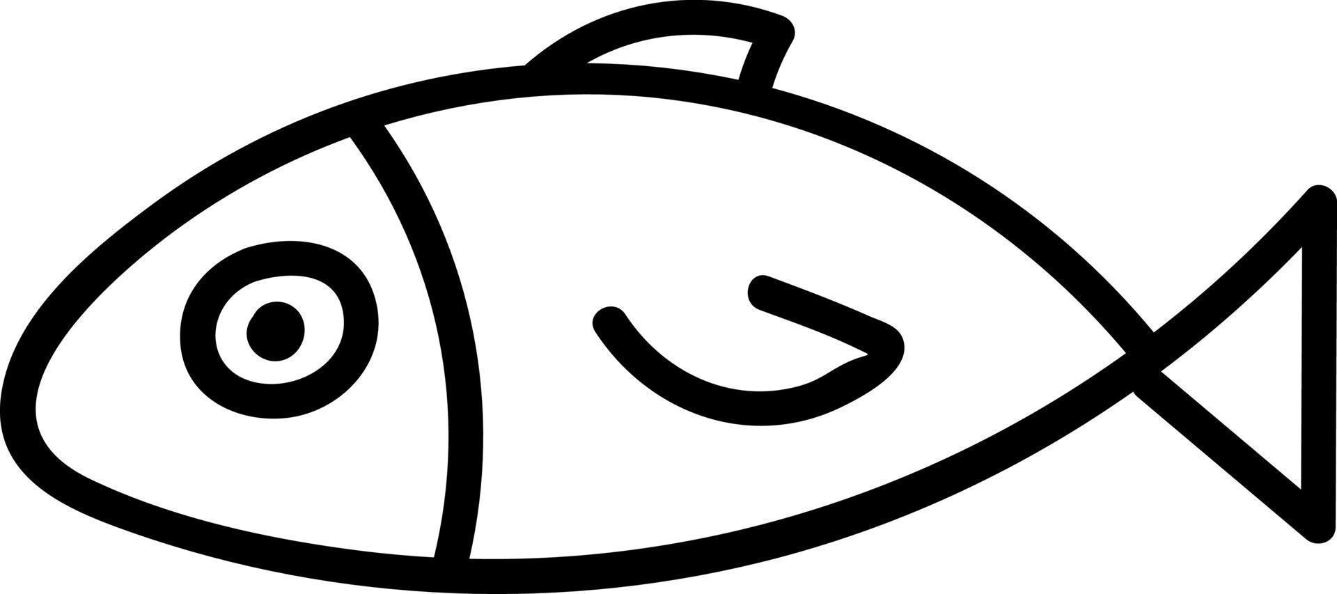 semplice bianca pesce, illustrazione, vettore su bianca sfondo.