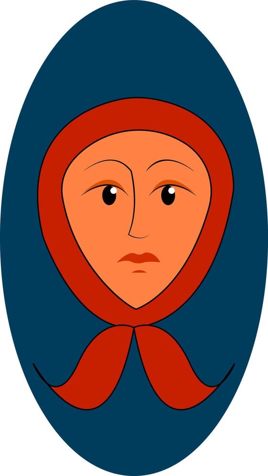 un' ragazza con un' rosso cappuccio, vettore o colore illustrazione.