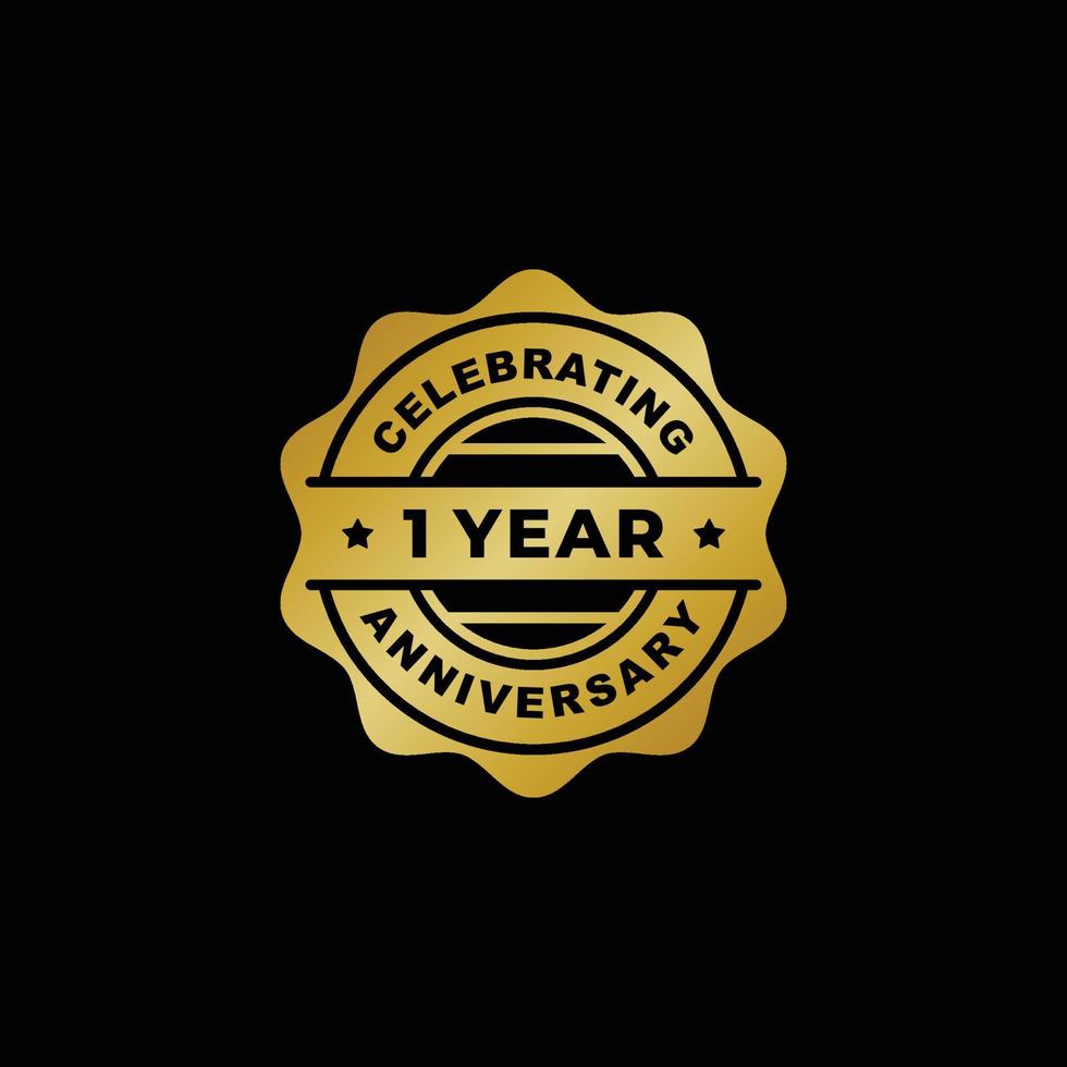 1 anno anniversario celebrazione logo vettore