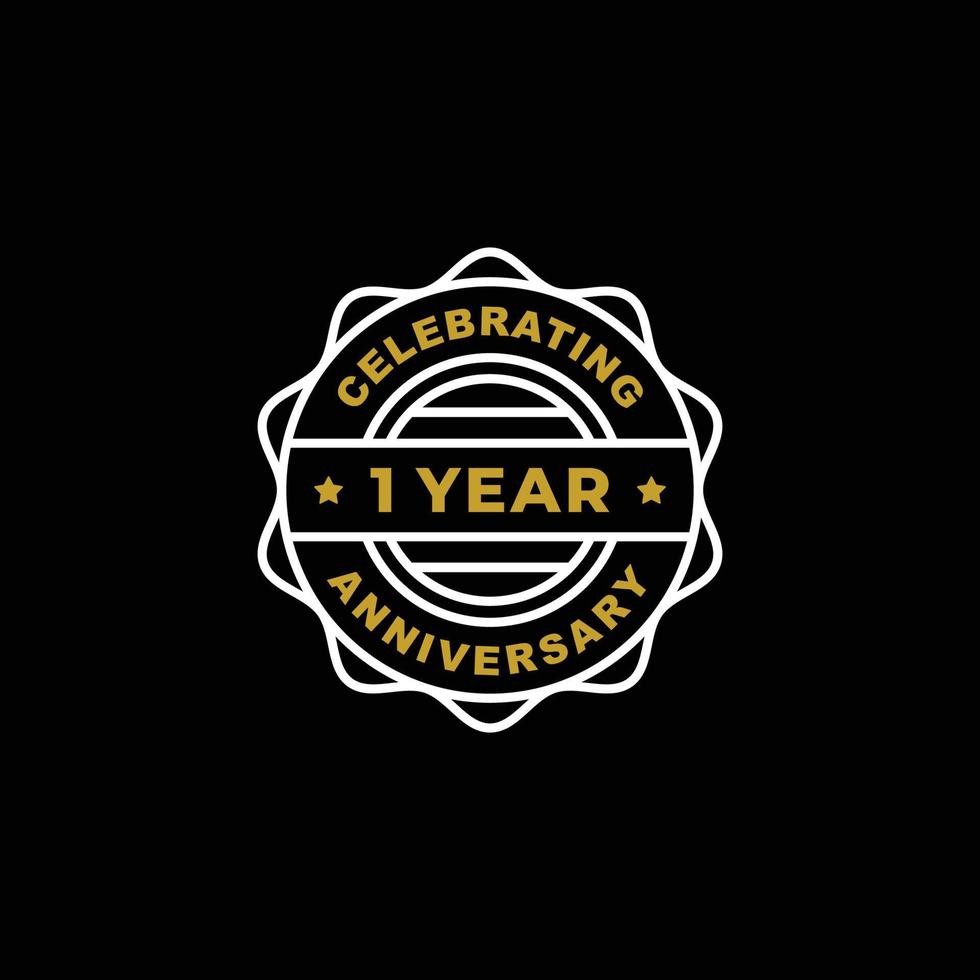 1 anno anniversario celebrazione logo vettore