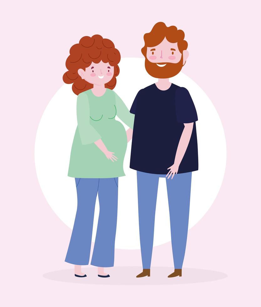uomo e donna incinta vettore