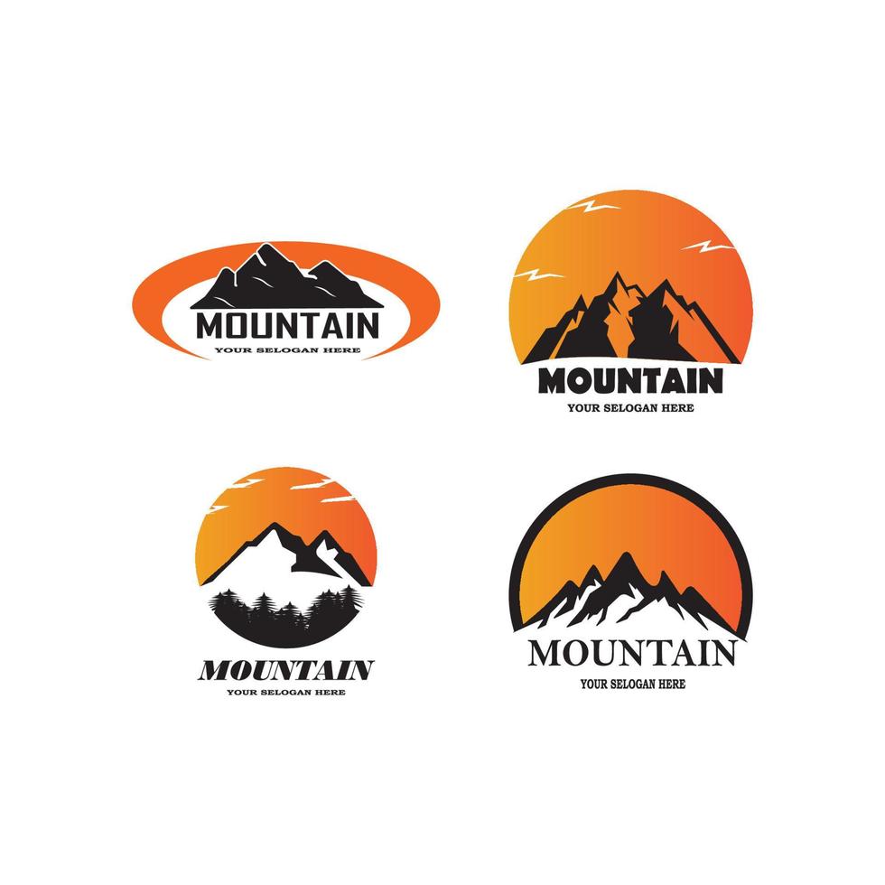 montagna icona logo attività commerciale modello vettore