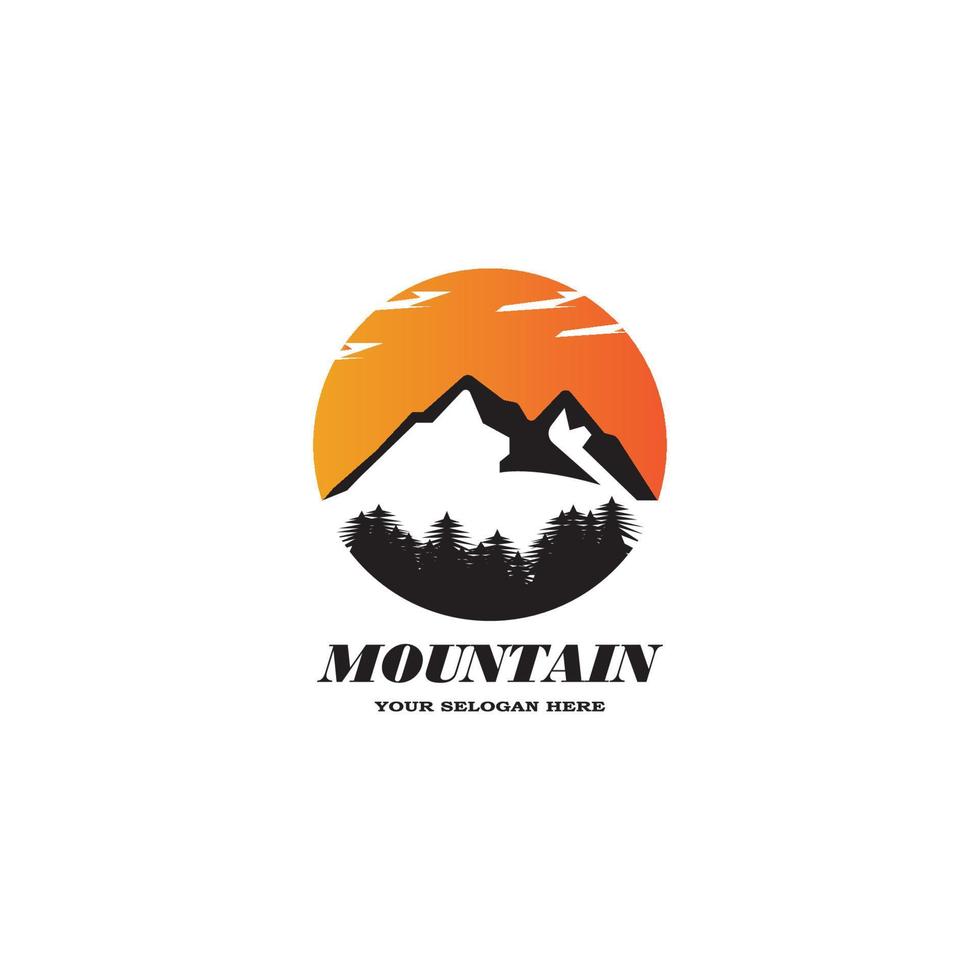 montagna icona logo attività commerciale modello vettore