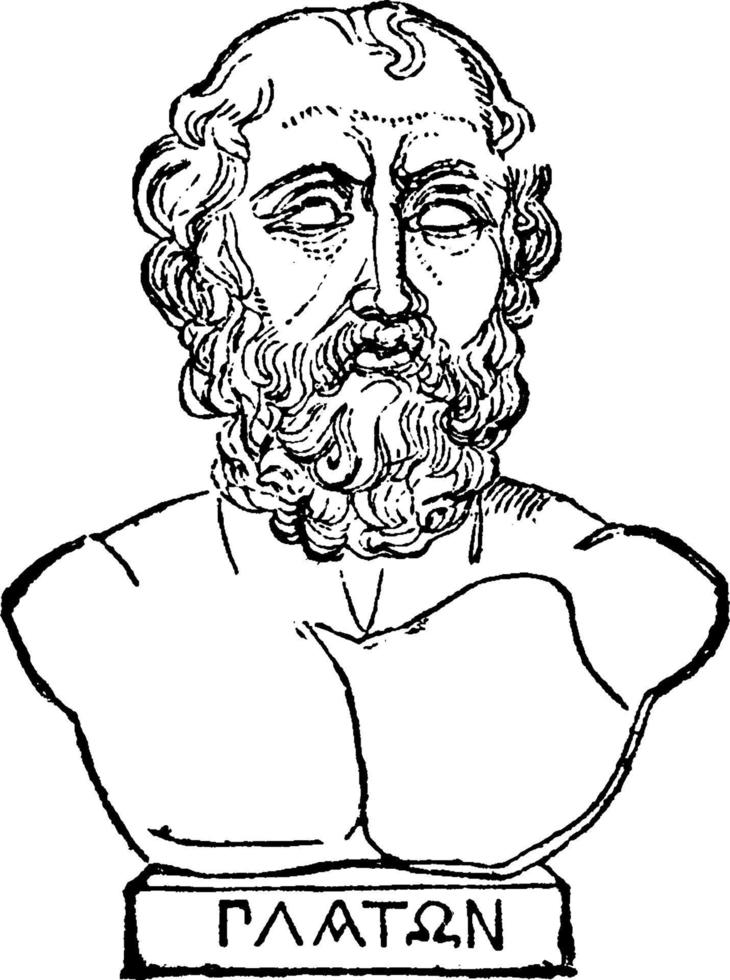 fallimento di Platone, Vintage ▾ illustrazione vettore