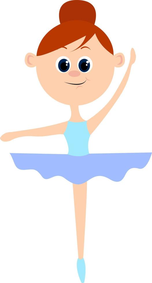 ballerina ragazza, illustrazione, vettore su bianca sfondo.