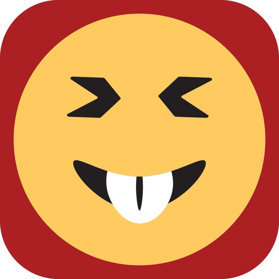 emoji con grande denti, illustrazione, vettore su un' bianca sfondo.
