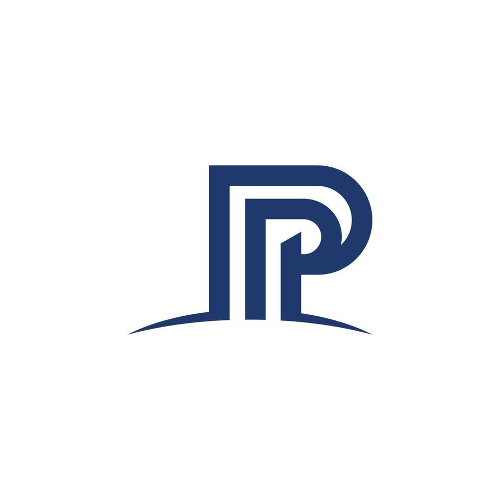 p lettera logo modello vettoriale
