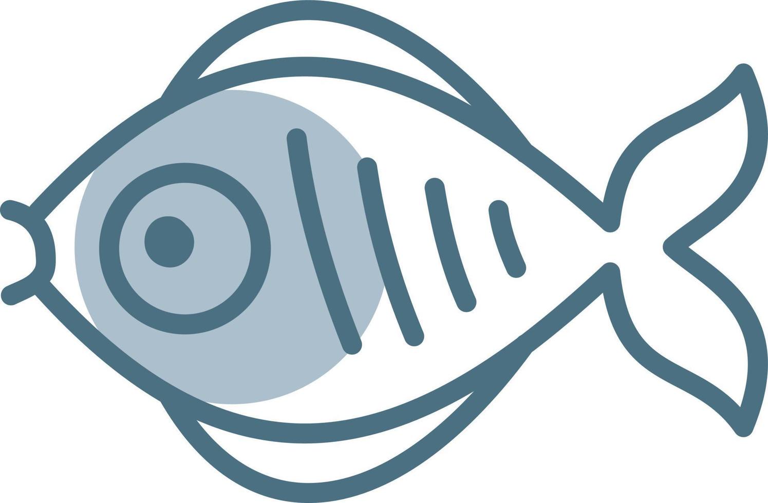 blu pesce con Aperto bocca, illustrazione, vettore su un' bianca sfondo.