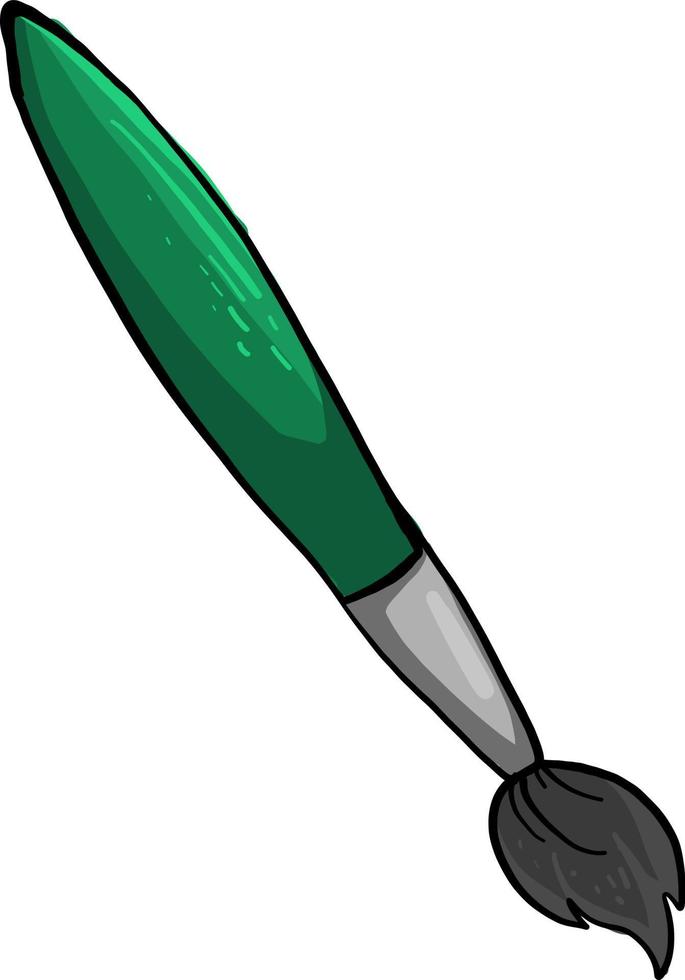 verde pennello, illustrazione, vettore su bianca sfondo
