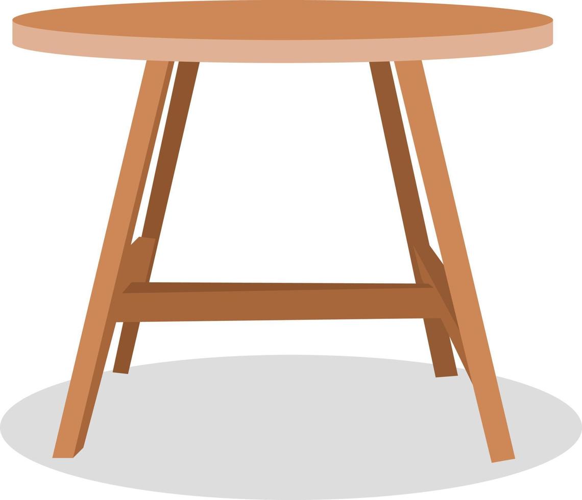 decorativo di legno tavolo, illustrazione, vettore su bianca sfondo