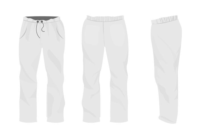 Set di pantaloni sportivi design vuoto vettore