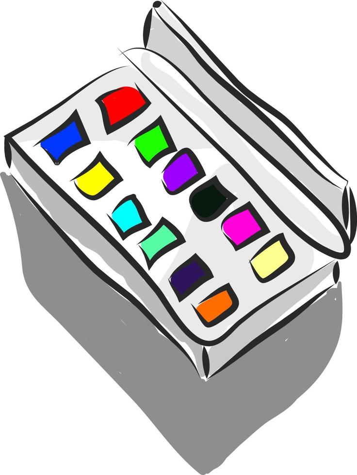 scatola di acqua colori, vettore o colore illustrazione.