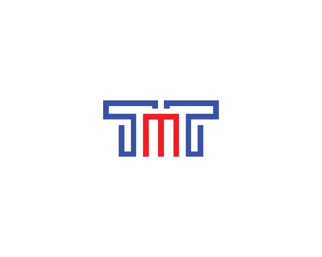 lettera tmt moderno creativo linea logo o icona design modello. vettore