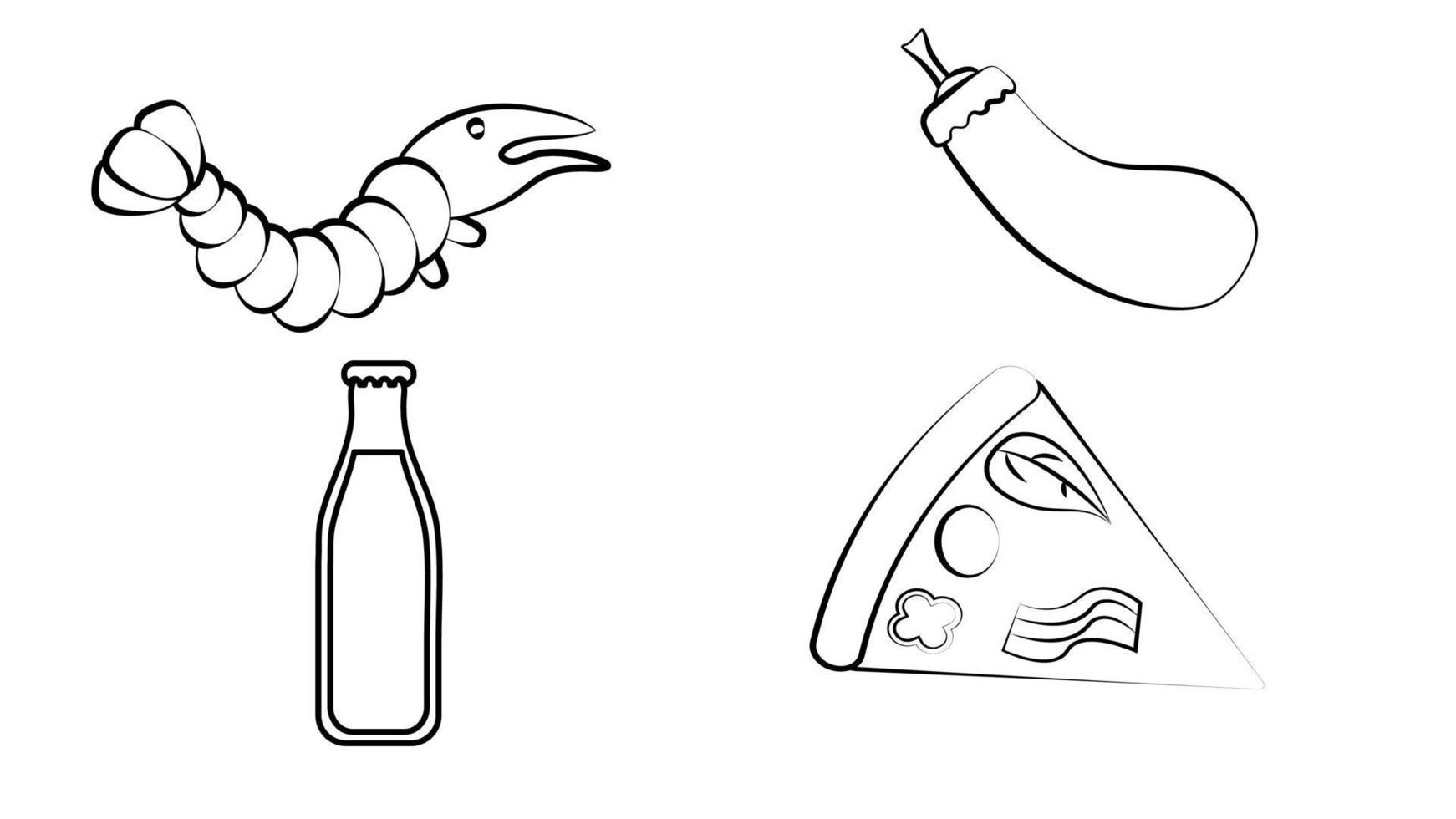 cibo immagini. sfondo per stampa, disegno, ragnatela. colorato vettore