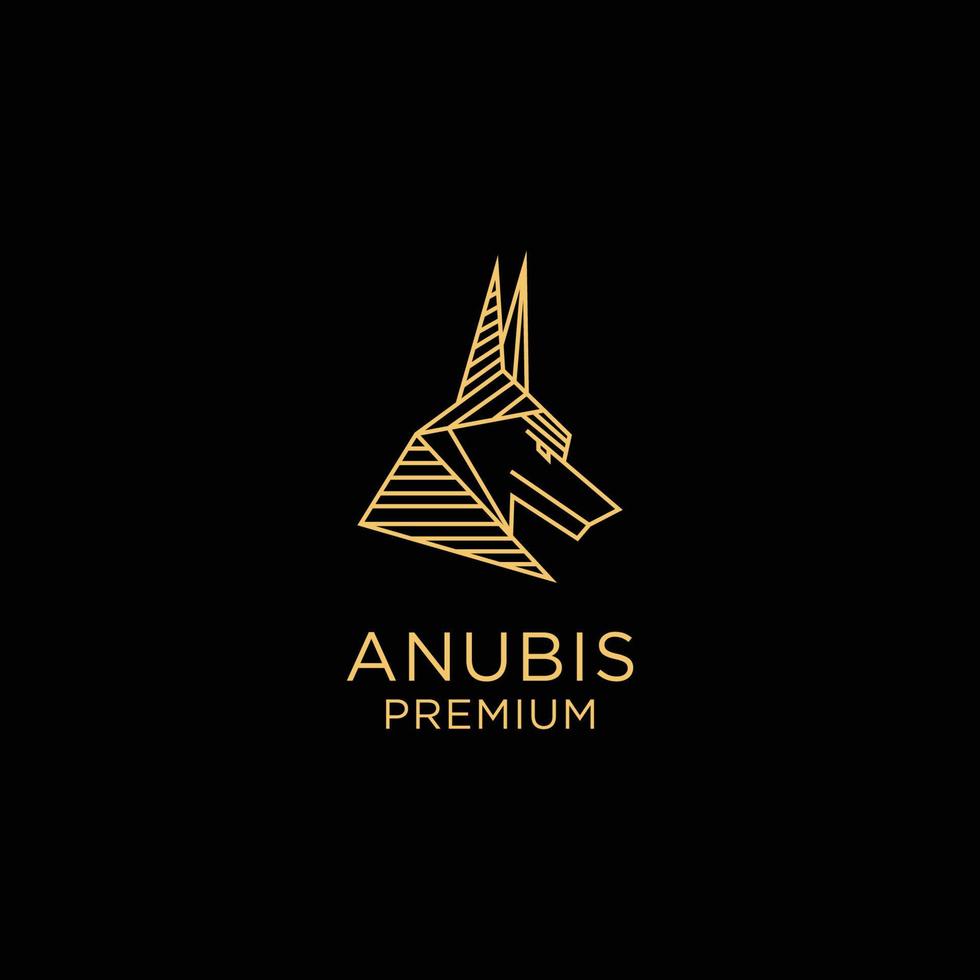 anubis design icona logo modello vettore