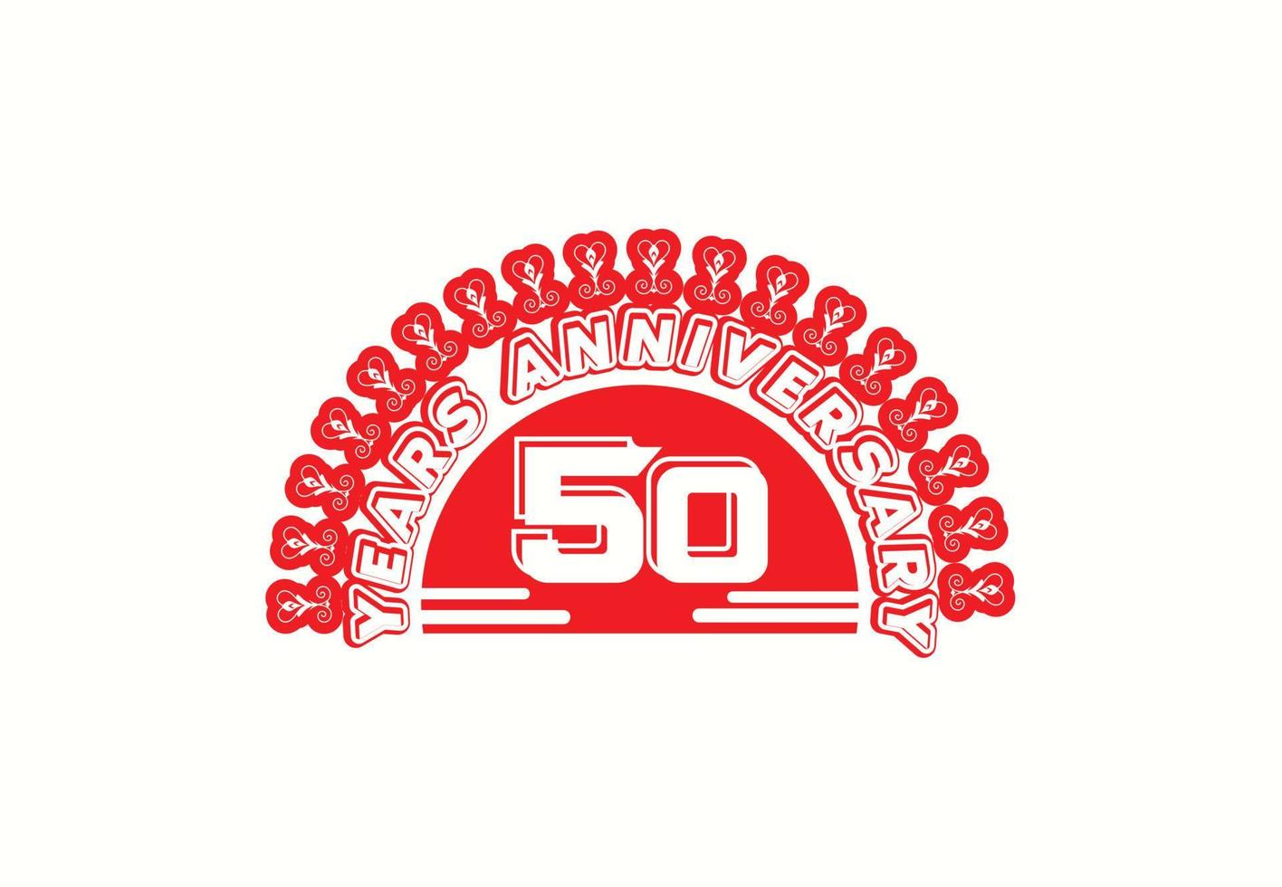 50 anni anniversario logo e etichetta design modello vettore