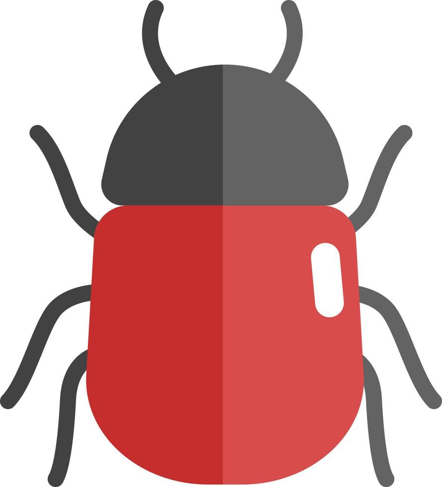 rosso foglia scarafaggio, icona illustrazione, vettore su bianca sfondo