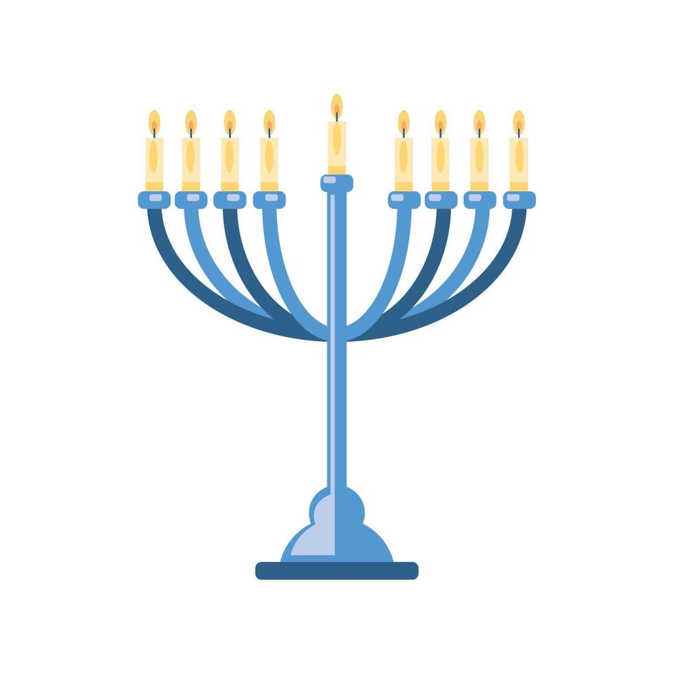 menorah hanukkah icona vettore