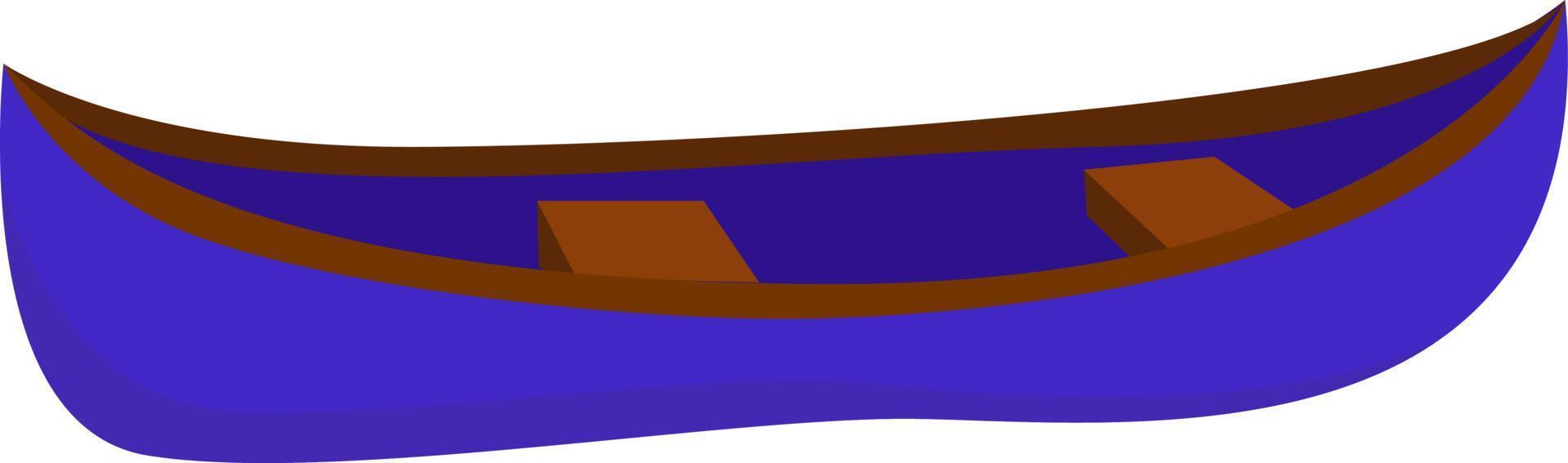 blu barca, illustrazione, vettore su bianca sfondo.