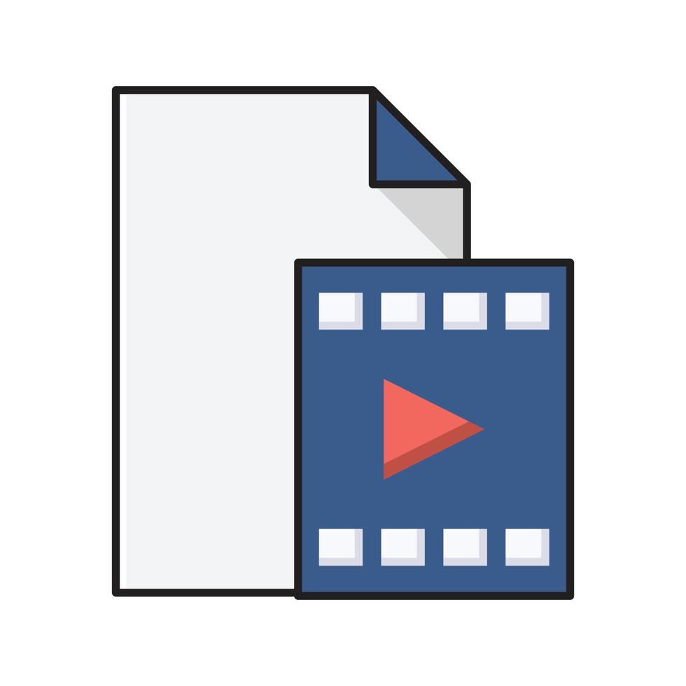 video file vettore illustrazione su un' sfondo.premio qualità simboli.vettore icone per concetto e grafico design.