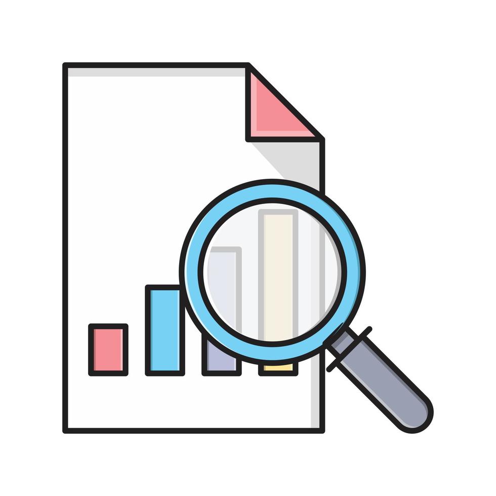 illustrazione vettoriale del grafico di ricerca su uno sfondo. simboli di qualità premium. icone vettoriali per il concetto e la progettazione grafica.