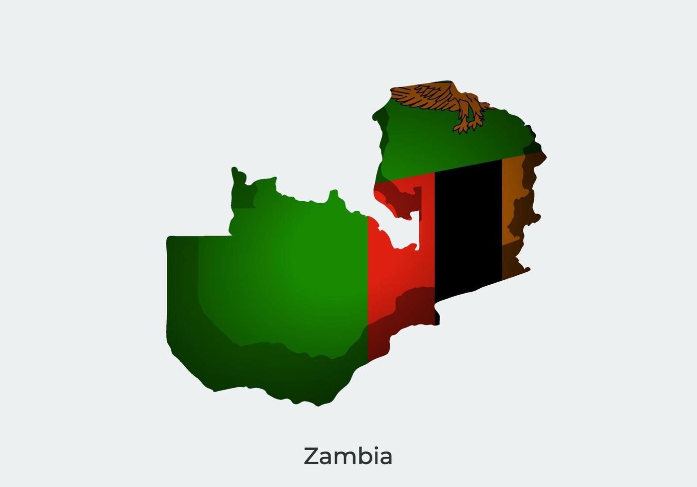 Zambia bandiera. carta tagliare stile design di ufficiale mondo bandiera. carta geografica concetto. in forma per striscione, sfondo, manifesto, anniversarry modello, Festival vacanza, indipendente giorno. vettore eps 10