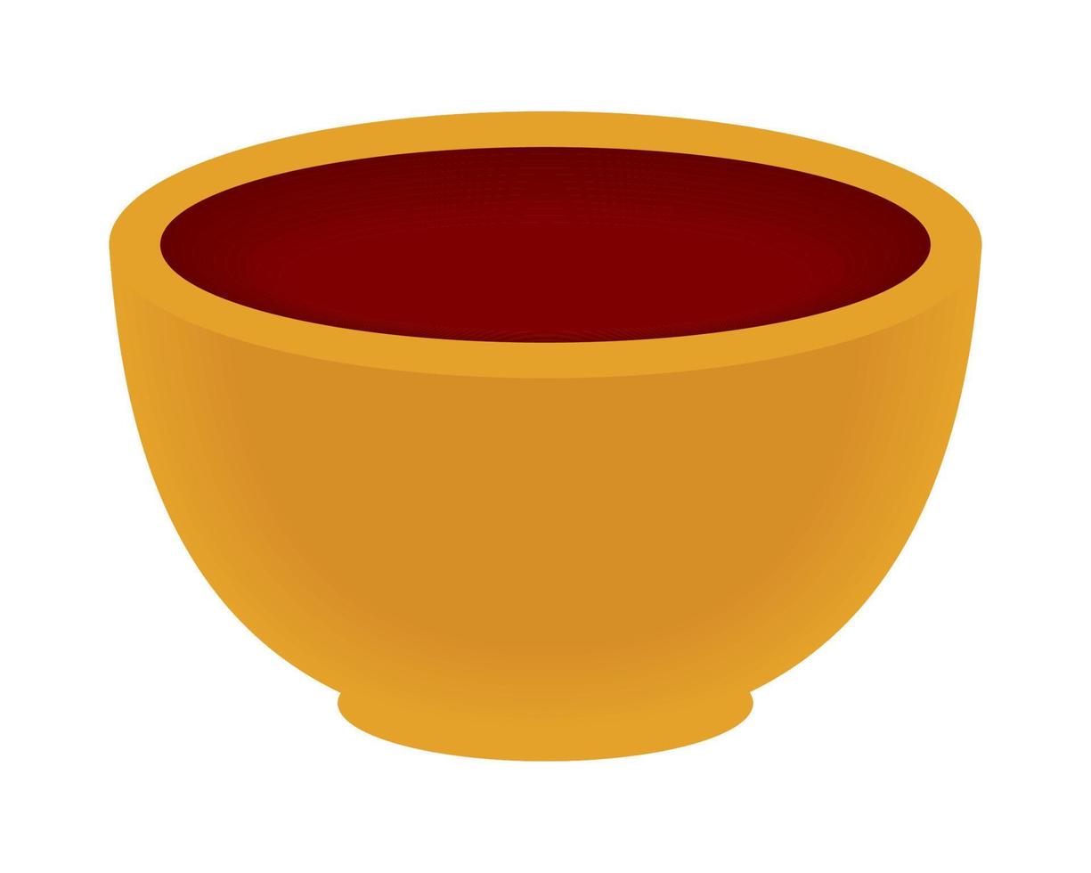 icona della ciotola in ceramica vettore