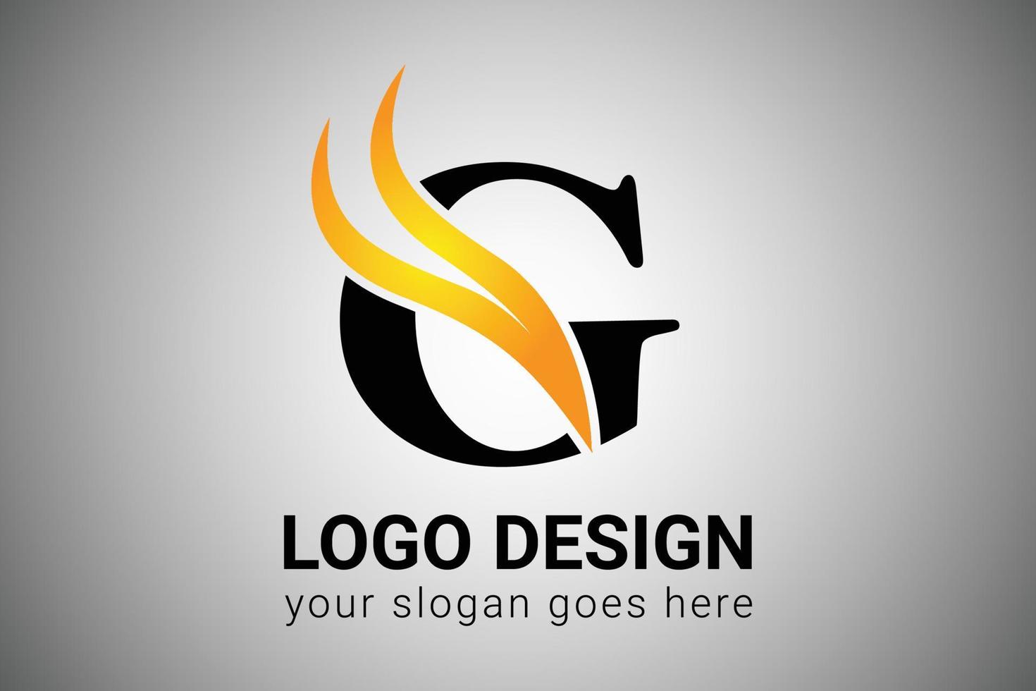 lettera g logo design con giallo e arancia elegante minimalista ala. creativo g lettera swoosh icona vettore illustrazione. g lettera logo design con fuoco fiamme e arancia swoosh vettore illustrazione.