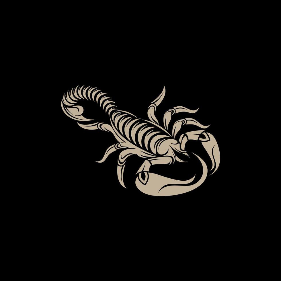 modello di progettazione dell'icona del logo dello scorpione vettore