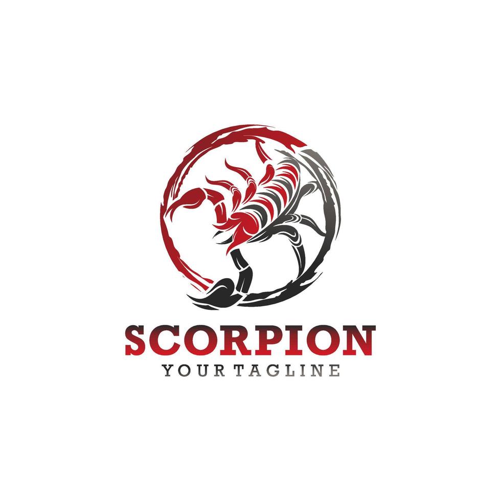 modello di progettazione dell'icona del logo dello scorpione vettore