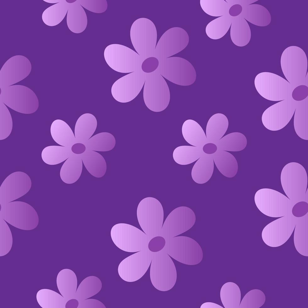 viola fiori su viola sfondo senza soluzione di continuità modello vettore
