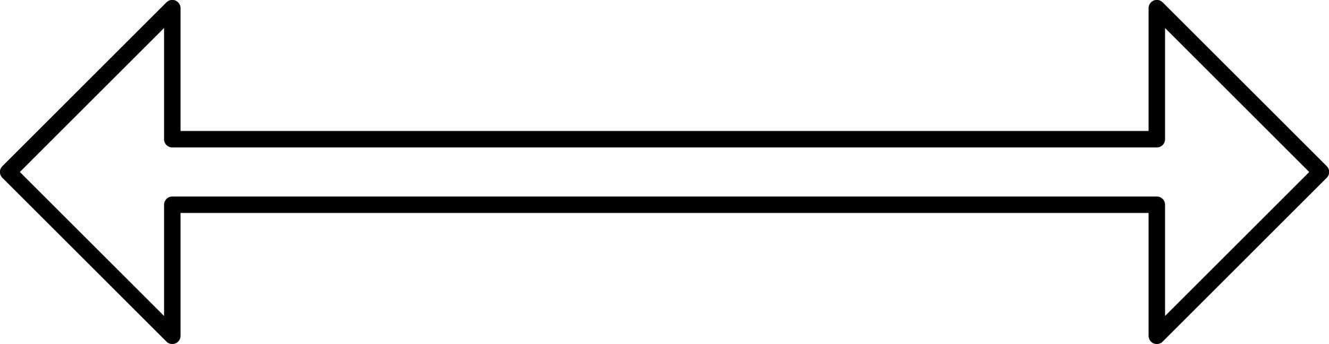Due pieno frecce puntamento tutti e due modi, illustrazione, vettore su bianca sfondo.