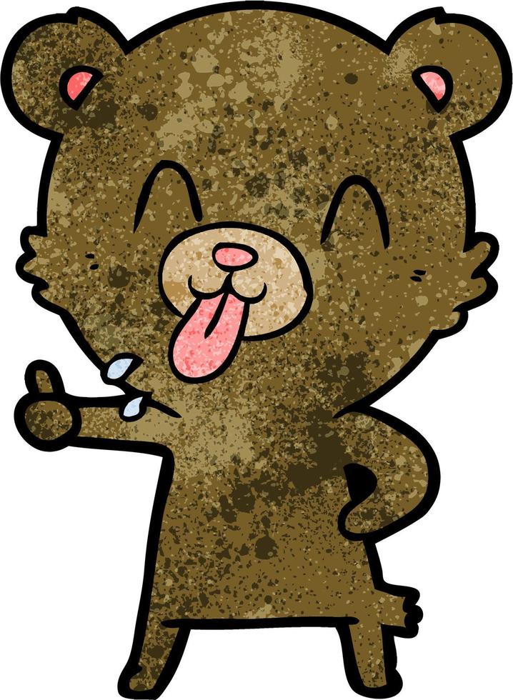 vettore orso personaggio nel cartone animato stile