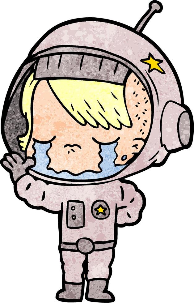 vettore astronauta personaggio nel cartone animato stile