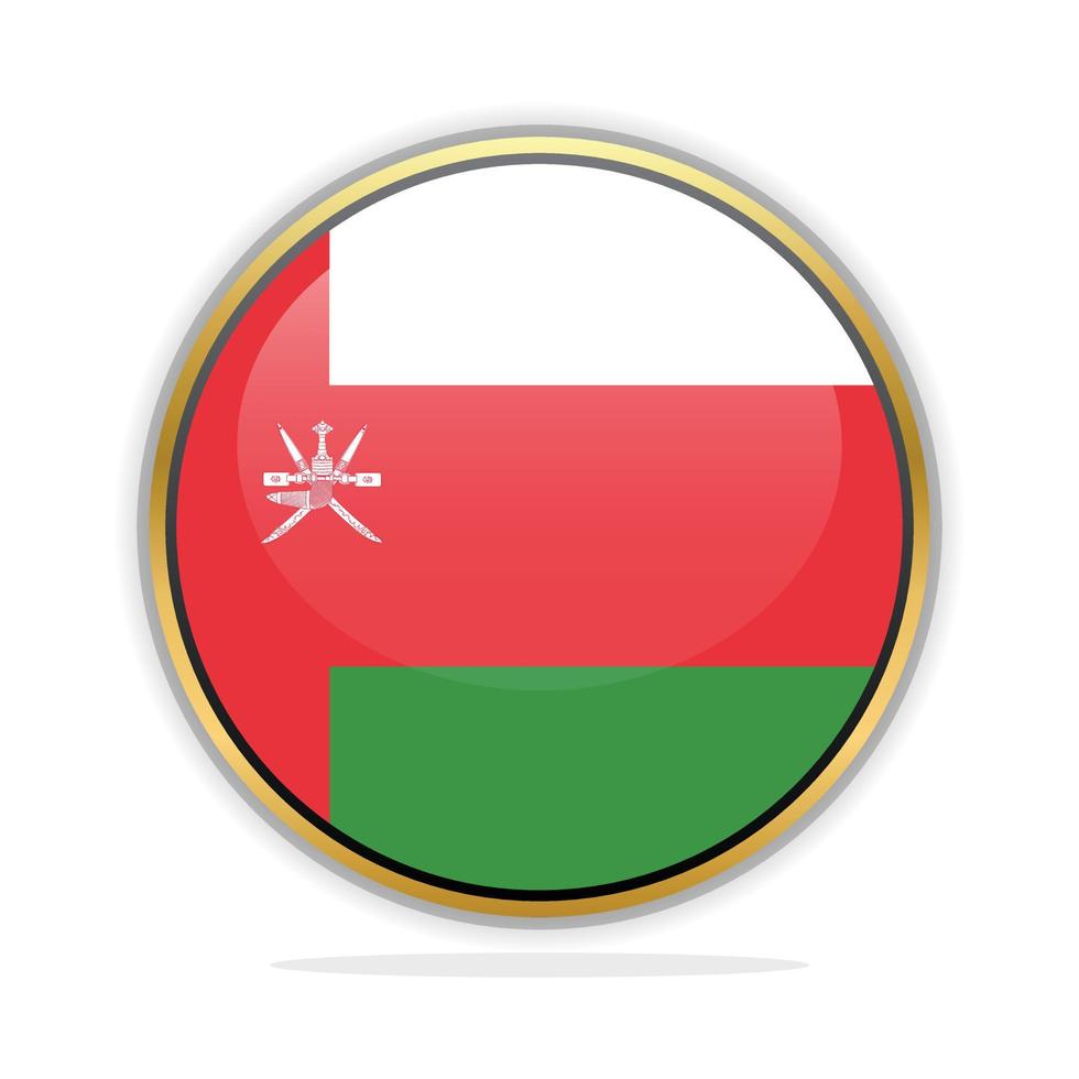 pulsante bandiera design modello Oman vettore