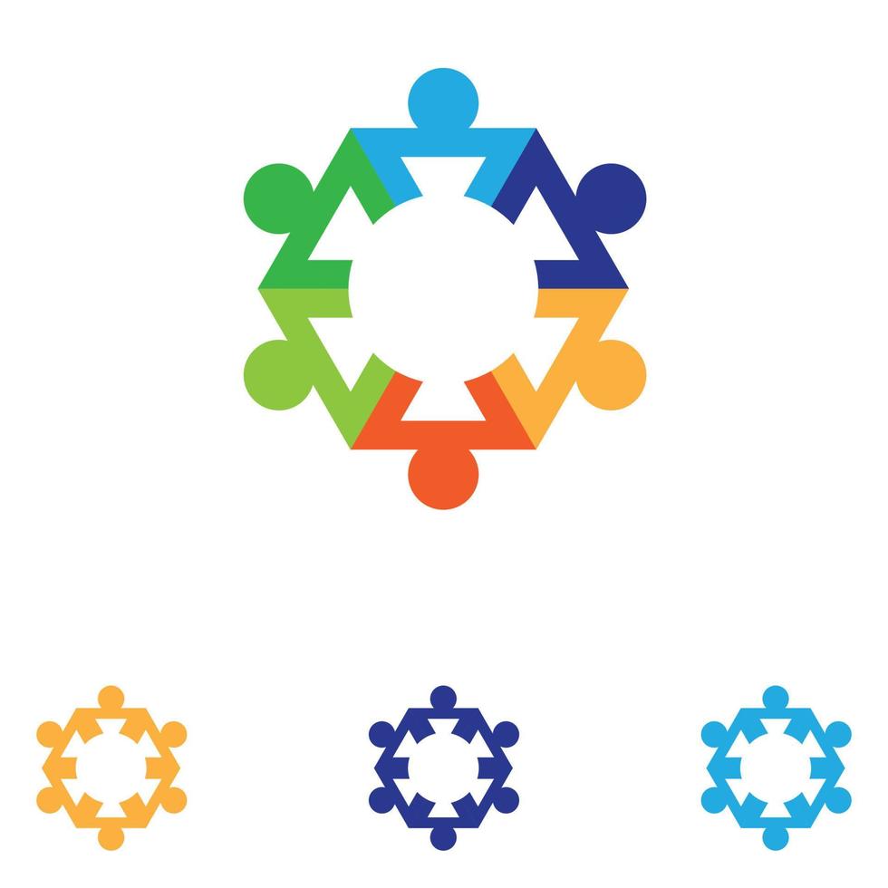 persone squadra Comunità gruppo logo, Rete e sociale icona vettore