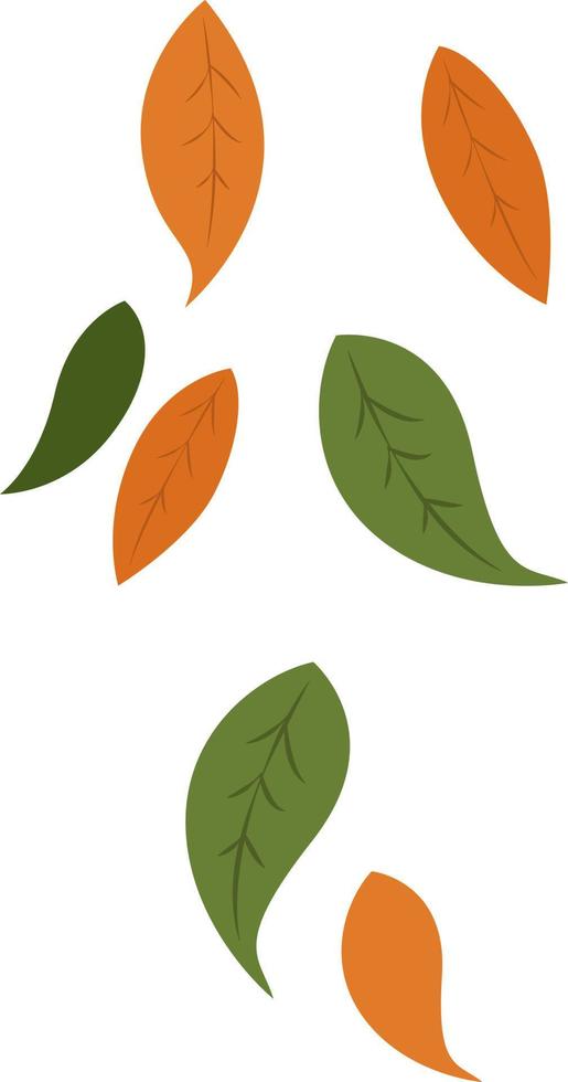 foglia autunno, illustrazione, vettore su bianca sfondo.