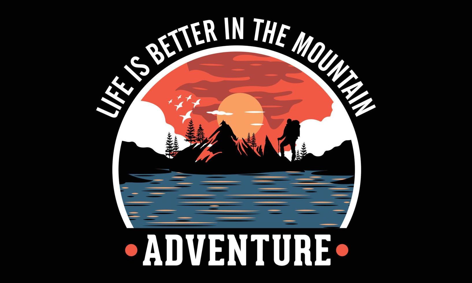 fare surf maglietta avventura tipografia vettore illustrazione e colorato design.