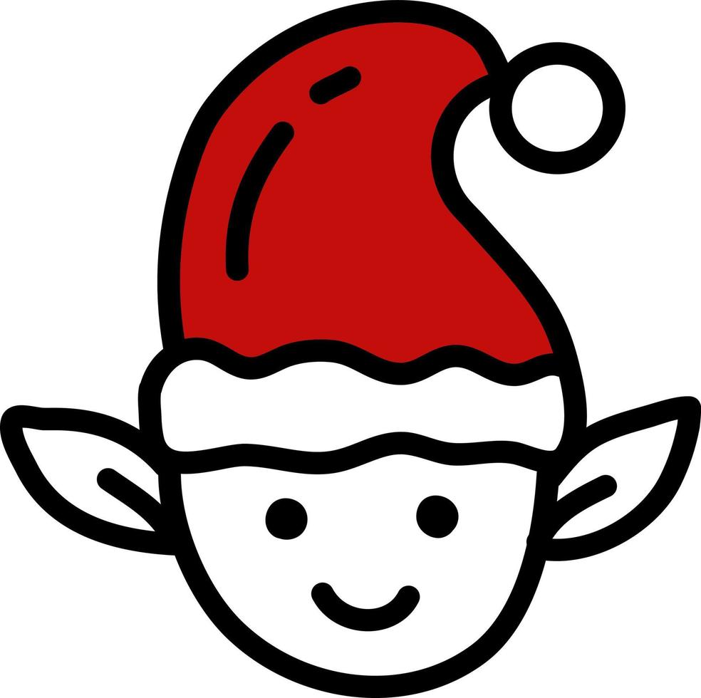 Natale elfo, illustrazione, vettore su un' bianca sfondo.