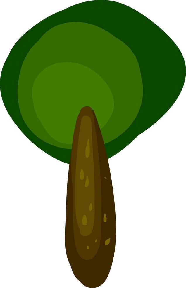 albero con verde foglie, illustrazione, vettore su bianca sfondo.