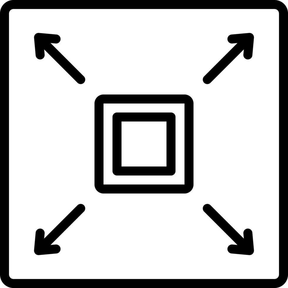 linea icona per piazza vettore