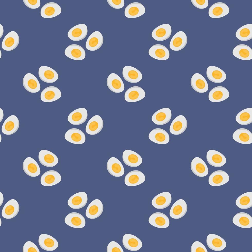 carino poco uova, senza soluzione di continuità modello su viola sfondo. vettore